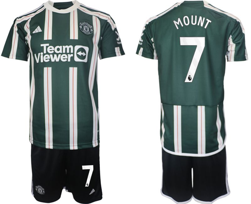 Men 2023-2024 Club Manchester United away green #7 Soccer Jerseys->manchester united jersey->Soccer Club Jersey